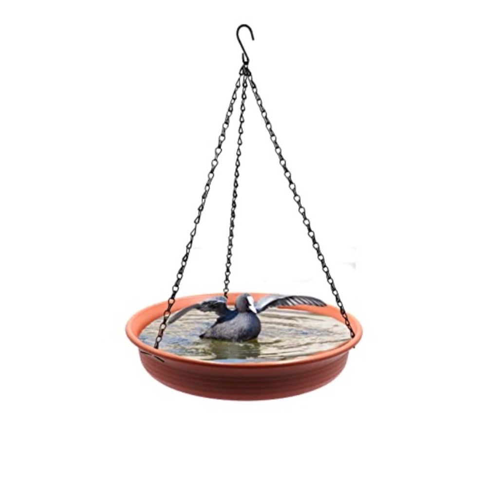 Together-life 12 Inch Hanging Bird Bath, Outdoor Bird Drinking Bird Feeder Tray